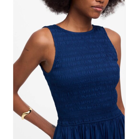 Madewell The Melody Scoopback Smocked Midi Dress NWT in Blue Moon XXS - Picture 2 of 12